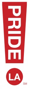 LA PRIDE logo with LA